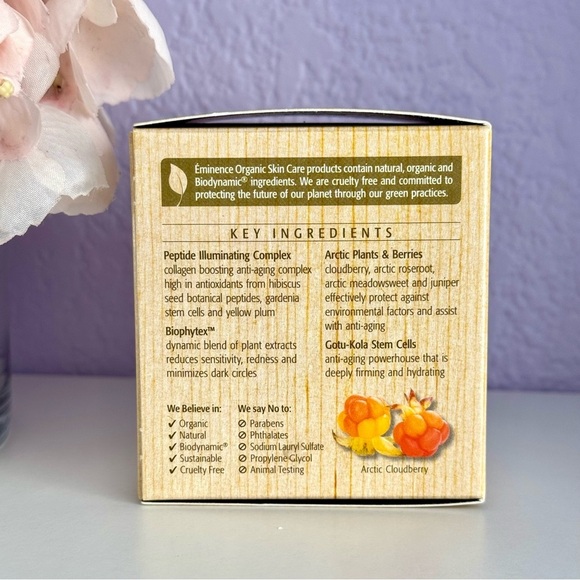 New! EMINENCE Organics Arctic Berry Peptide Radiance Cream, 60ml/2oz - Picture 3 of 7